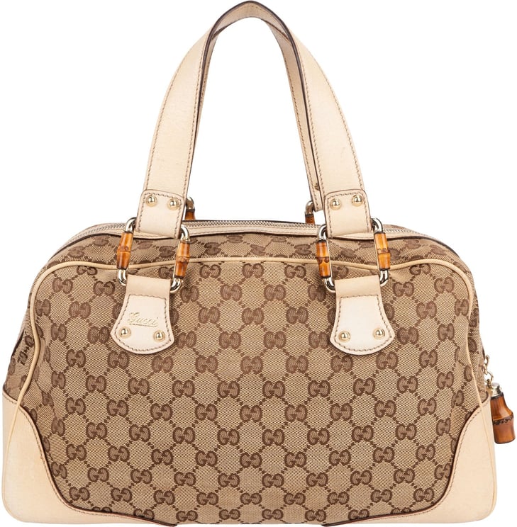 Gucci Gucci Monogram GG Diana Bamboo Boston Handbag
