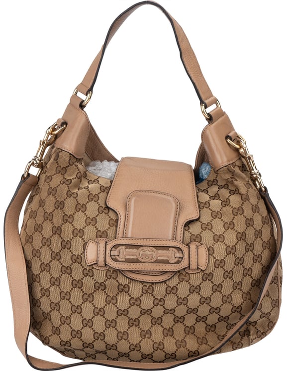 Gucci Gucci GG Monogram Horsebit Hobo Shoulder Bag
