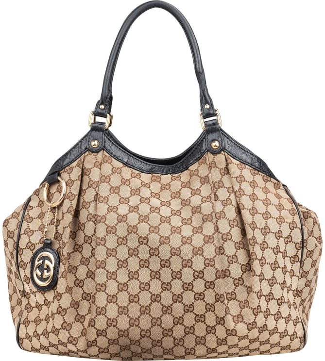 Gucci Gucci Monogram GG Canvas Big Sukey Tote Shoulder Bag