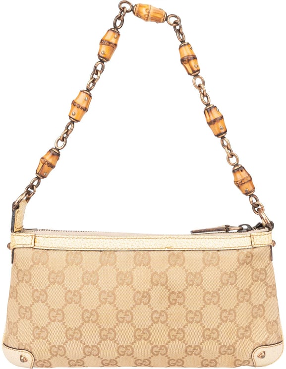 Gucci Gucci GG Monogram Mini Bamboo Handbag