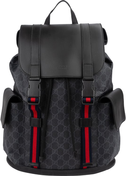 Gucci Gucci Monogram GG Supreme Canvas Web Backpack