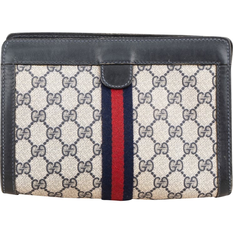 Gucci Gucci Monogram GG Supreme Web Pouch