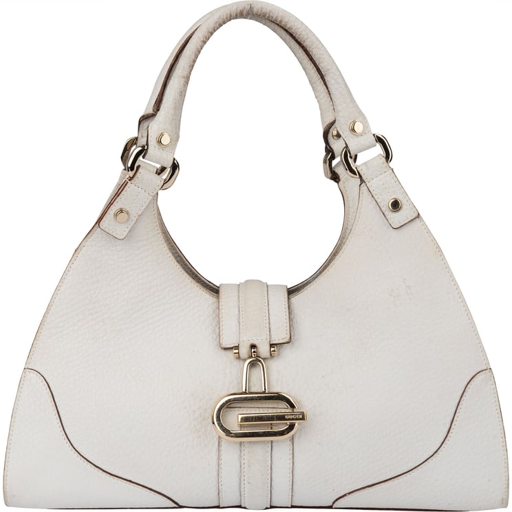 Gucci Gucci White Leather Jackie Handbag