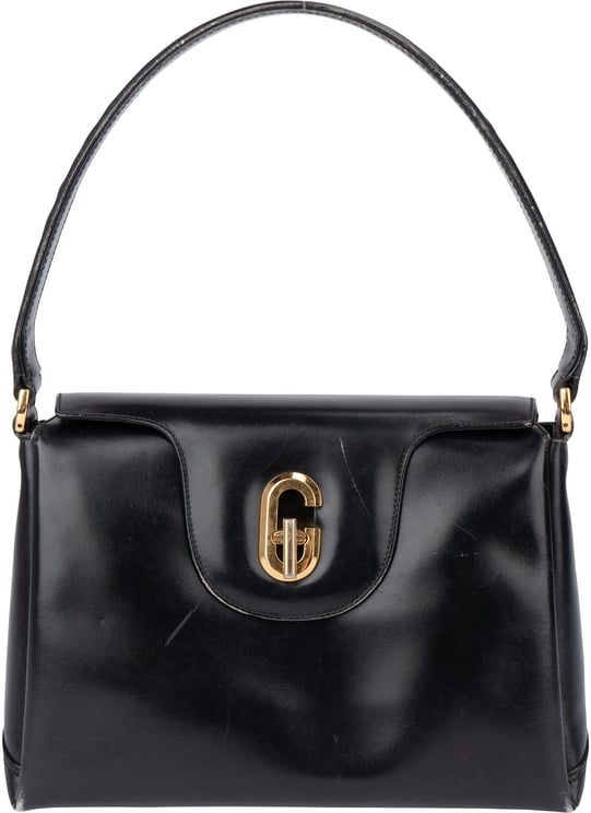 Gucci Gucci Black Leather G Handbag