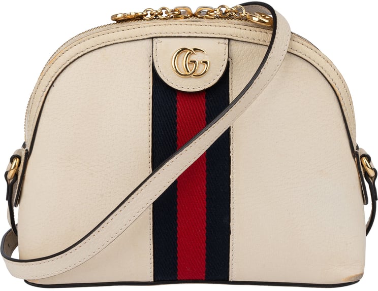 Gucci Gucci White Leather Ophidia Crossbody Bag