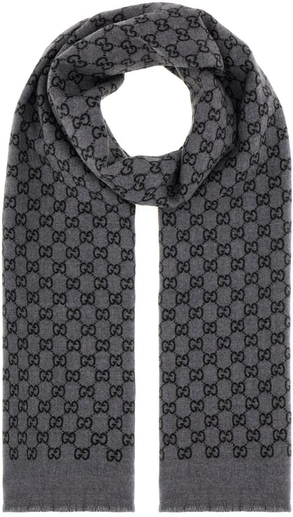 Gucci Gucci Embroidered wool scarf