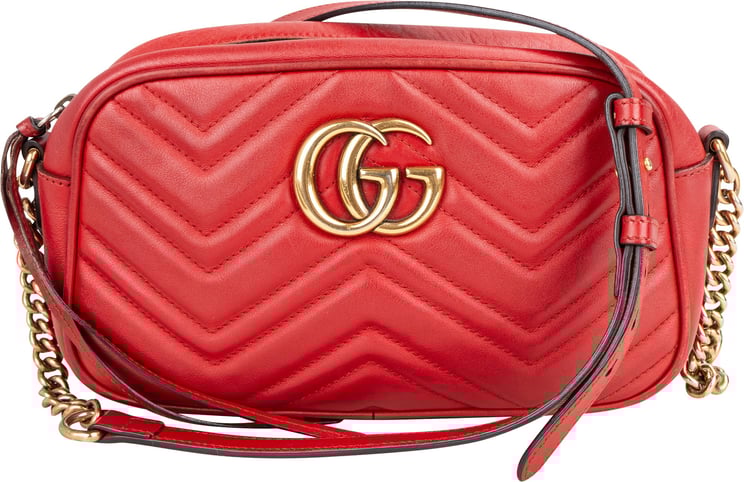 Gucci Gucci Quilted Leather Marmont GG Crossbody Bag