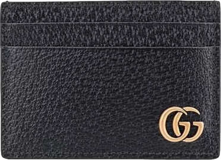 Gucci Black GG Marmont Textured Leather Money Clip