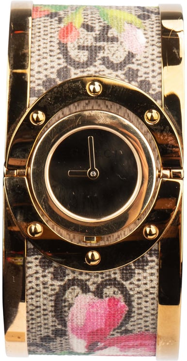 Gucci Gucci Gold Tone Floral 112 Women Watch