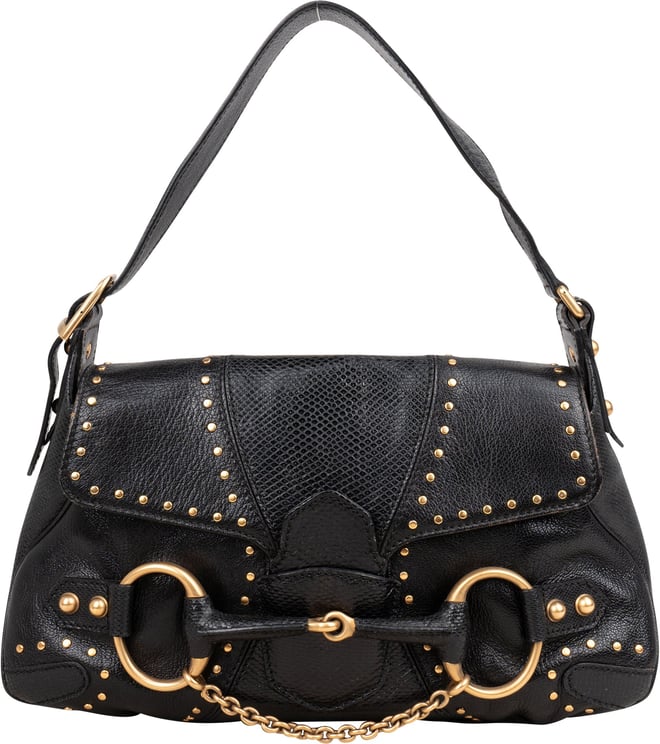 Gucci Gucci Black Limited Python Horsebit By Tom Ford Handbag