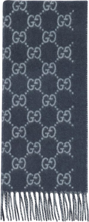 Gucci Grey New Canvy Reversible GG Scarf
