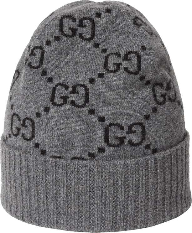 Gucci Grey Nuancie Knitted Double G Beanie
