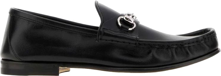 Gucci Black Lugano Leather Loafers