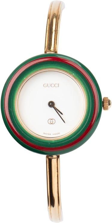 Gucci Gucci Gold Tone Change Bezel 11/12 Women Watch