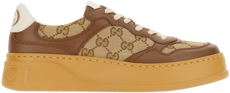 Gucci Gucci Leather and Original GG fabric GG sneakers