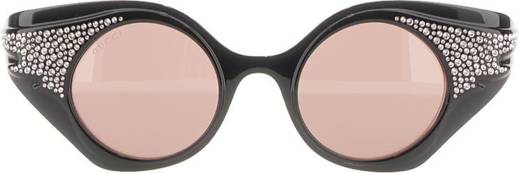 Gucci Retro Cat-Eye Sunglasses with Bold Purple Lenses