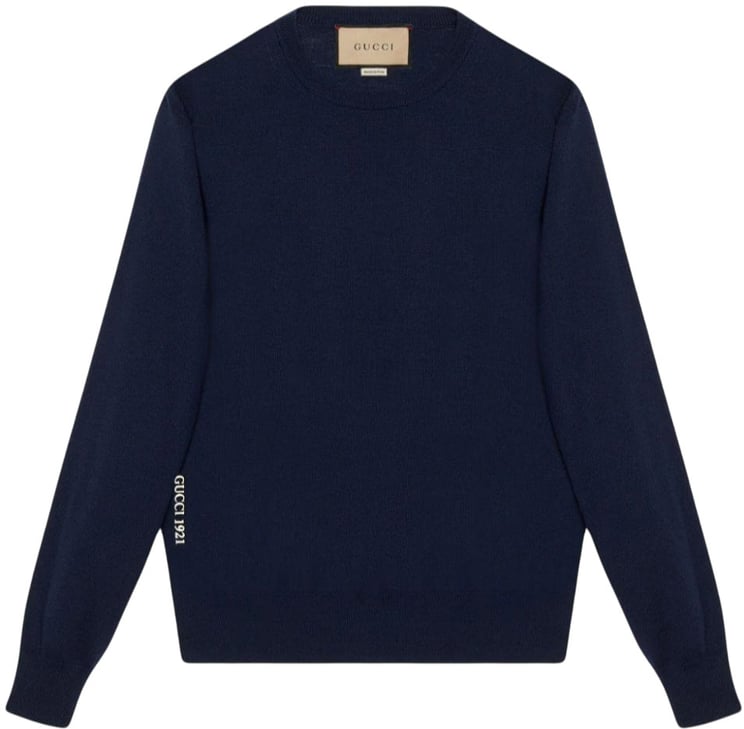 Gucci maglione di lana con logo ricamato