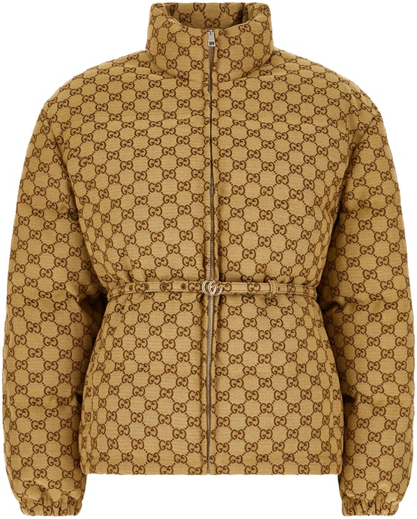 Gucci Gucci Embroidered cotton blend down jacket