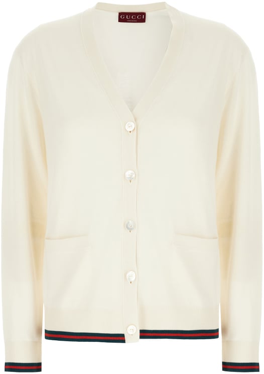 Gucci Gucci Ivory cashmere blend cardigan