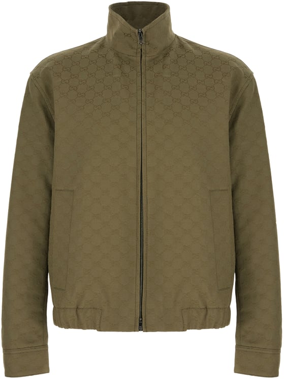 Gucci Gucci Olive green cotton blend jacket