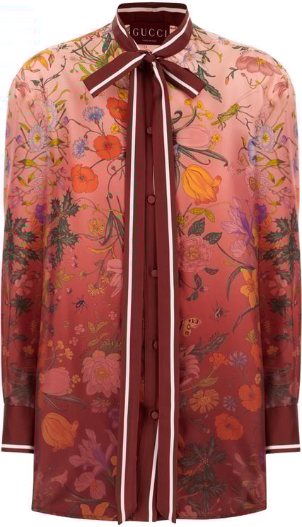 Gucci Gucci Printed silk blouse