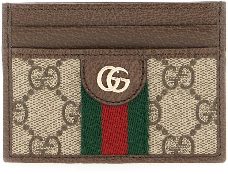 Gucci Gucci GG Supreme fabric and leather Ophidia card holder