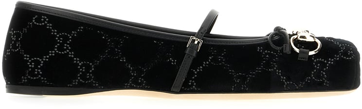 Gucci Gucci Black velvet ballerinas