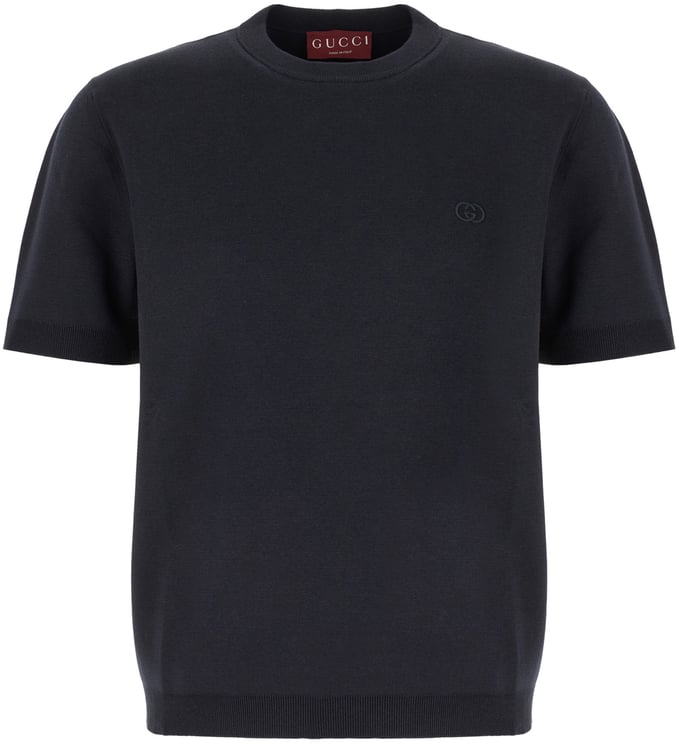 Gucci Gucci Midnight blue silk and cotton sweater