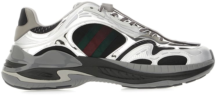 Gucci Gucci Multicolor mesh and leather sneakers