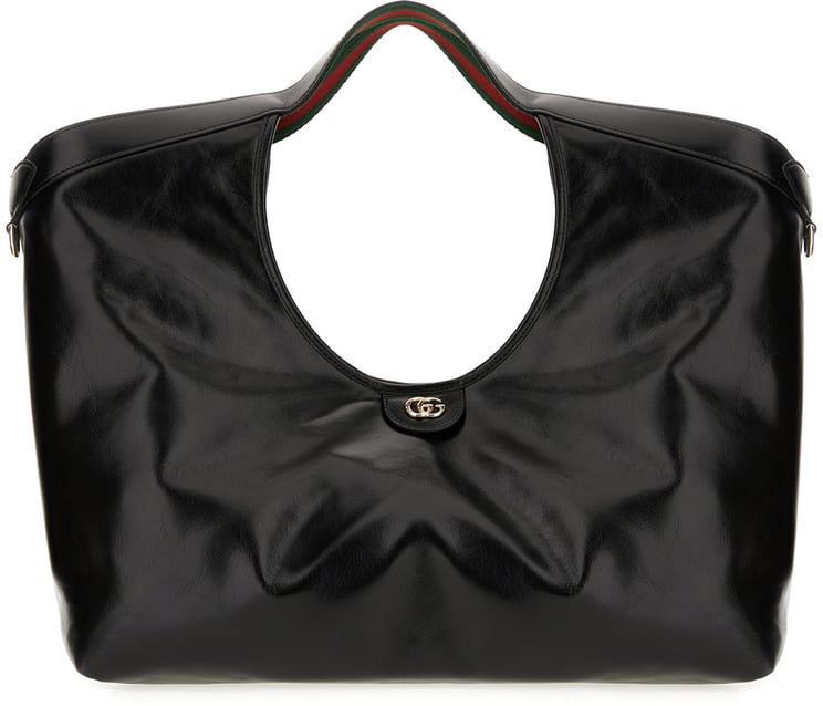 Gucci Gucci Black leather Ophidia shopping bag
