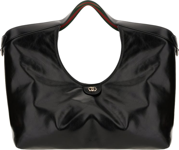 Gucci Gucci Black leather Ophidia shopping bag