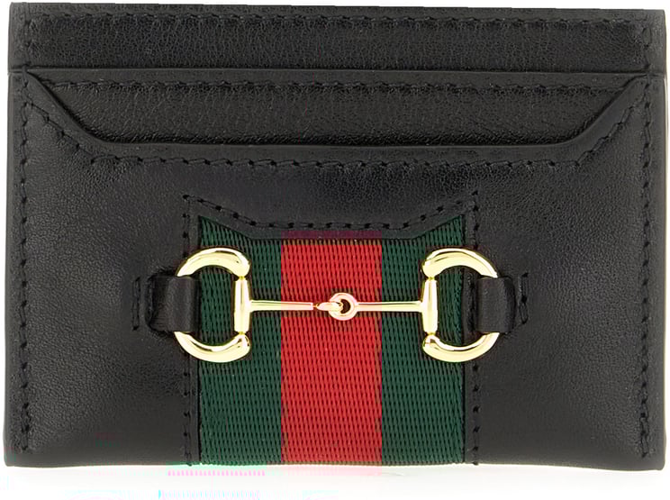 Gucci Gucci Black leather card holder
