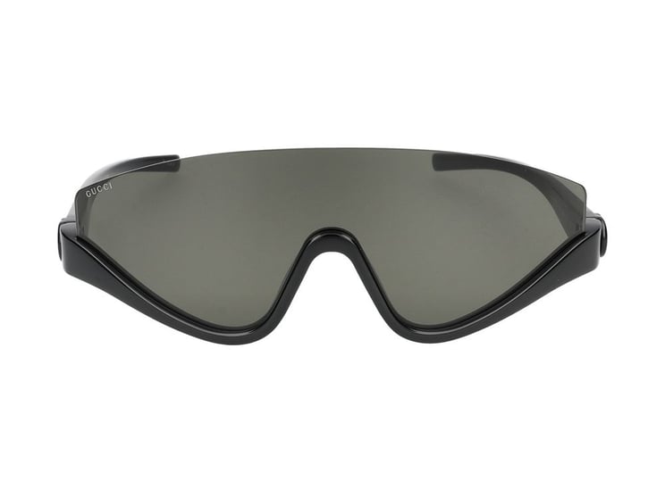 Gucci Black Shield-Style Sunglasses