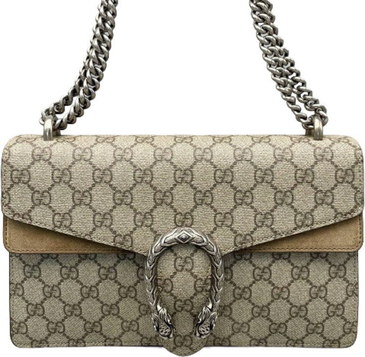 Gucci Gucci Dionysus Top Handle Chain Bag GG Coated Canvas medium
