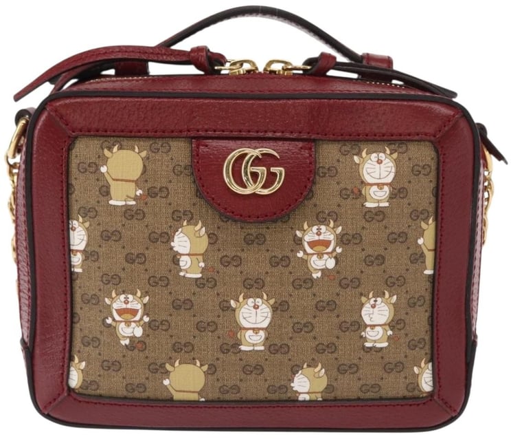Gucci Gucci Doraemon Ophidia Zip Around Camera Bag Printed Mini GG Coated Canvas Mini