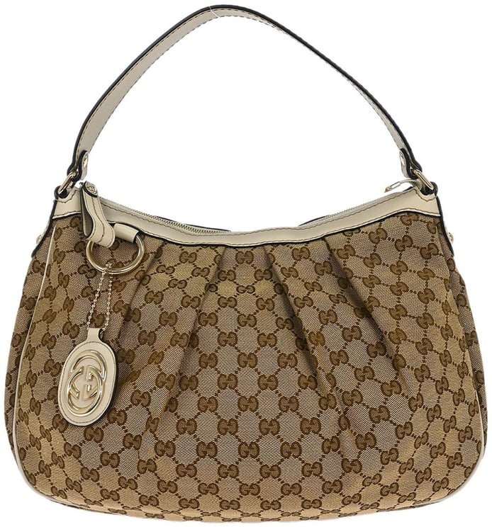 Gucci Gucci Sukey Hobo GG Canvas with Leather Medium