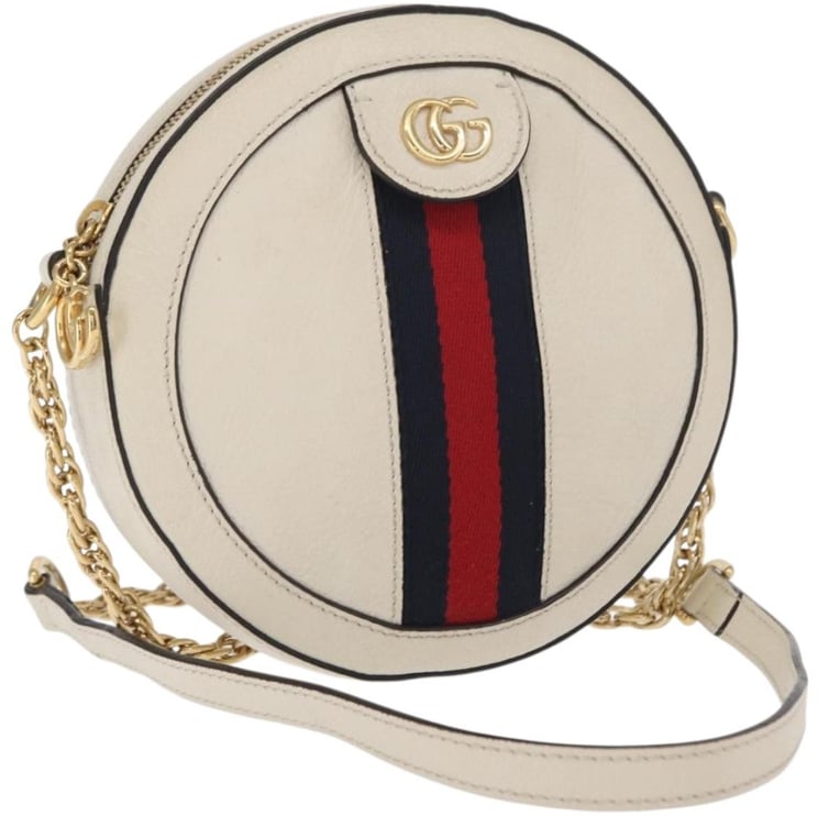 Gucci Gucci Ophidia Round Shoulder Bag Leather Mini