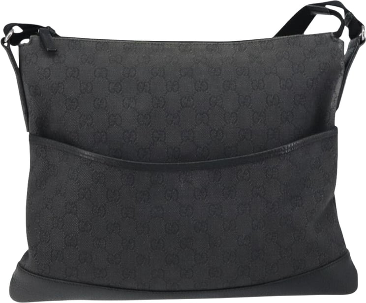 Gucci Gucci Zip Messenger GG Canvas with Perforated Leather Medium