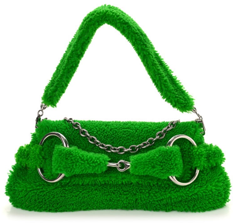 Gucci Gucci Horsebit Chain Clutch Floral Embroidered Canvas Medium