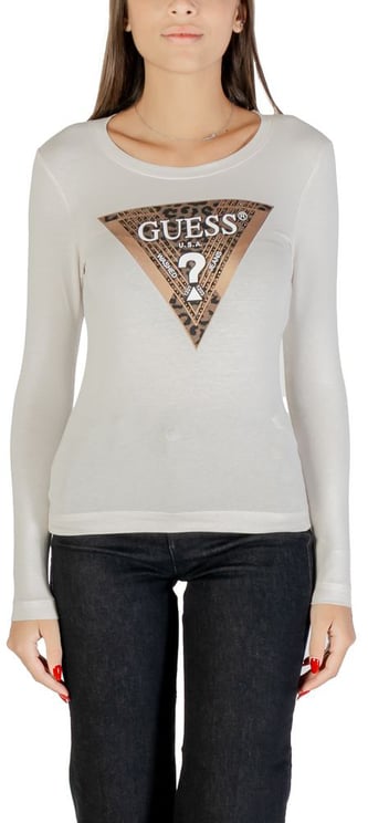 Guess Guess Cream Cotton Long Sleeve T-Shirt
