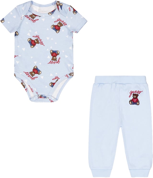 Guess Guess Baby Jongens Joggingpak In Licht Blauw