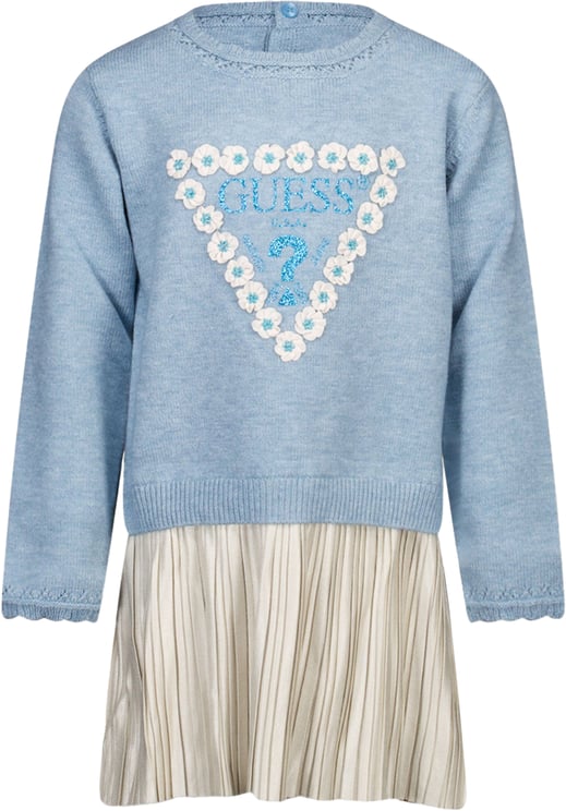 Guess Guess Kinder Meisjes Jurk In Licht Blauw