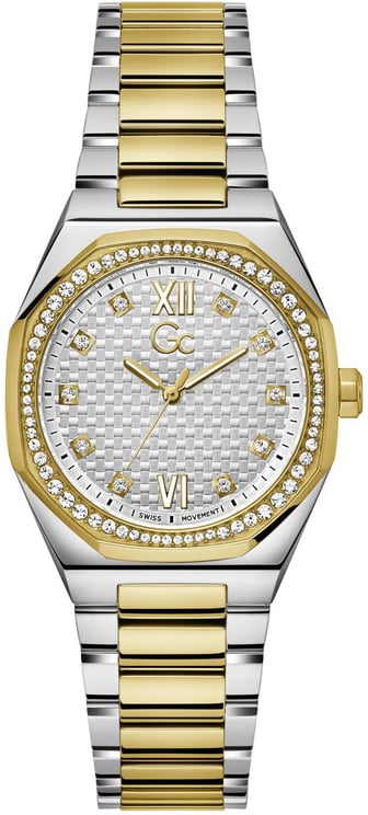 Guess Gc: Z25002L1MF Coussin Sleek Lady Dameshorloge 34mm
