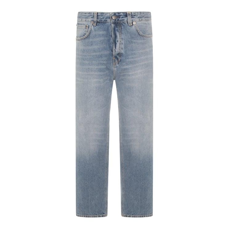 Haikure Straight-Leg Denim Jeans with Light Blue Wash