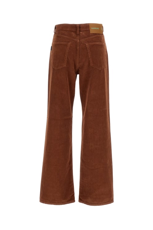 Haikure Ribbed Cotton Velvet Trousers with Classic Five-Pocket Design