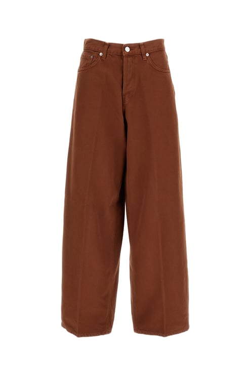 Haikure Relaxed Wide-Leg Trousers with Five-Pocket Design