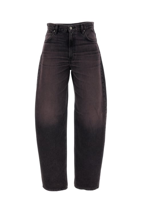 Haikure Pink Black Bibi Barrel Leg Denim Jeans
