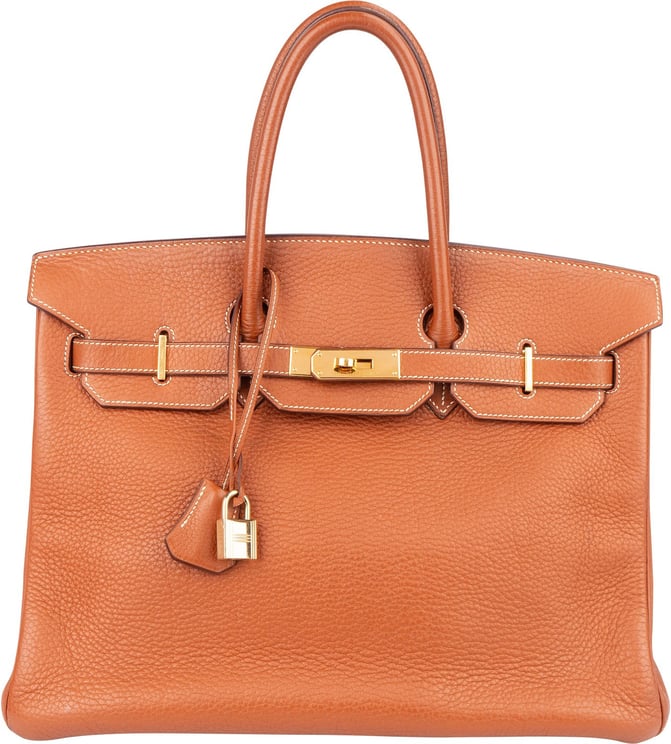 Hermès Hermès Brun Fjord Leather Birkin 35 Handbag