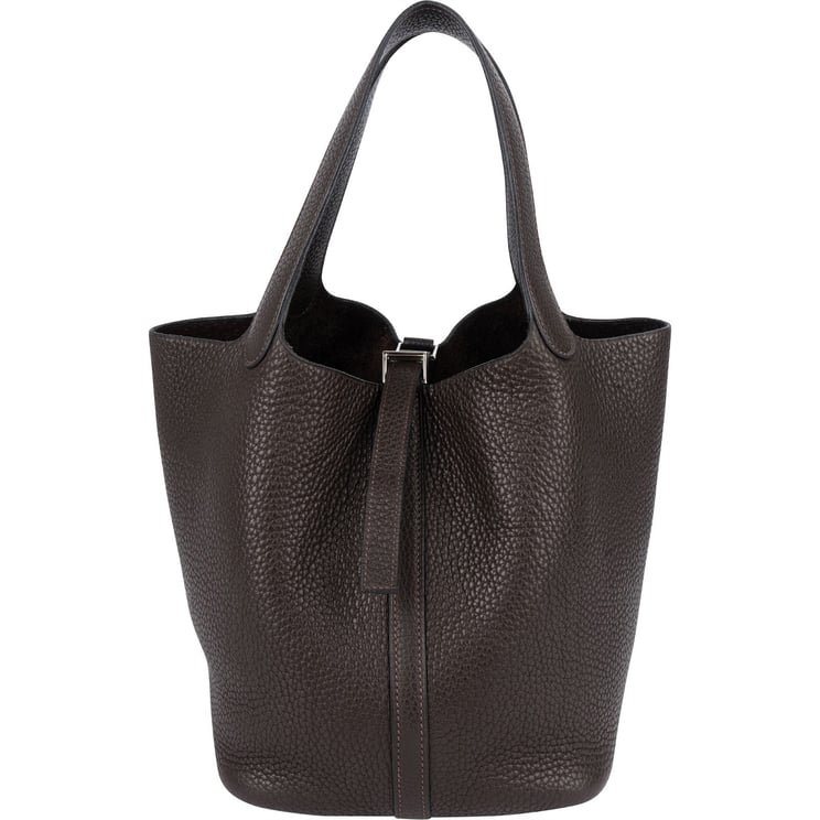 Hermès Hermès Brun Clemence Picotin Lock 22 (MM) Handbag