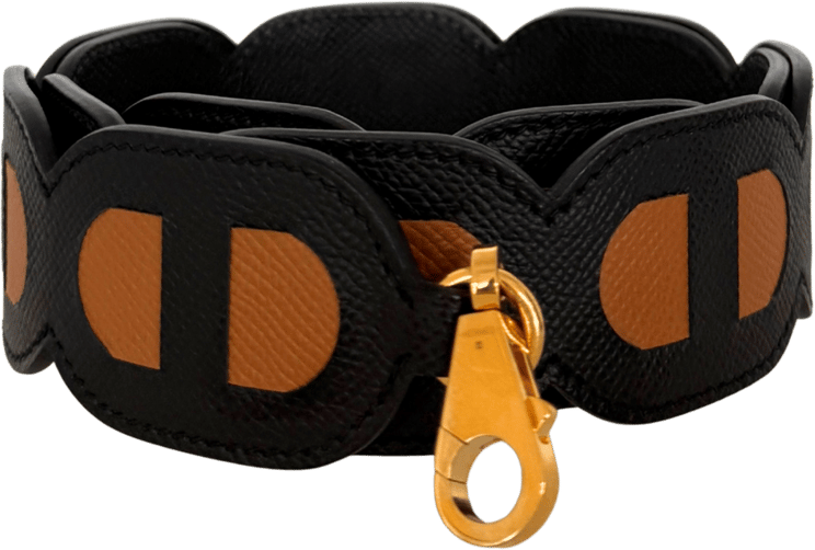 Hermès Hermès shoulder strap Maillons Noir Gold 92 Full set